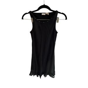 Vintage Y2K Lace Trim Tank Large